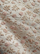 PINK GOLD Floral Brocade Fabric 60 in. Sold By The Yard