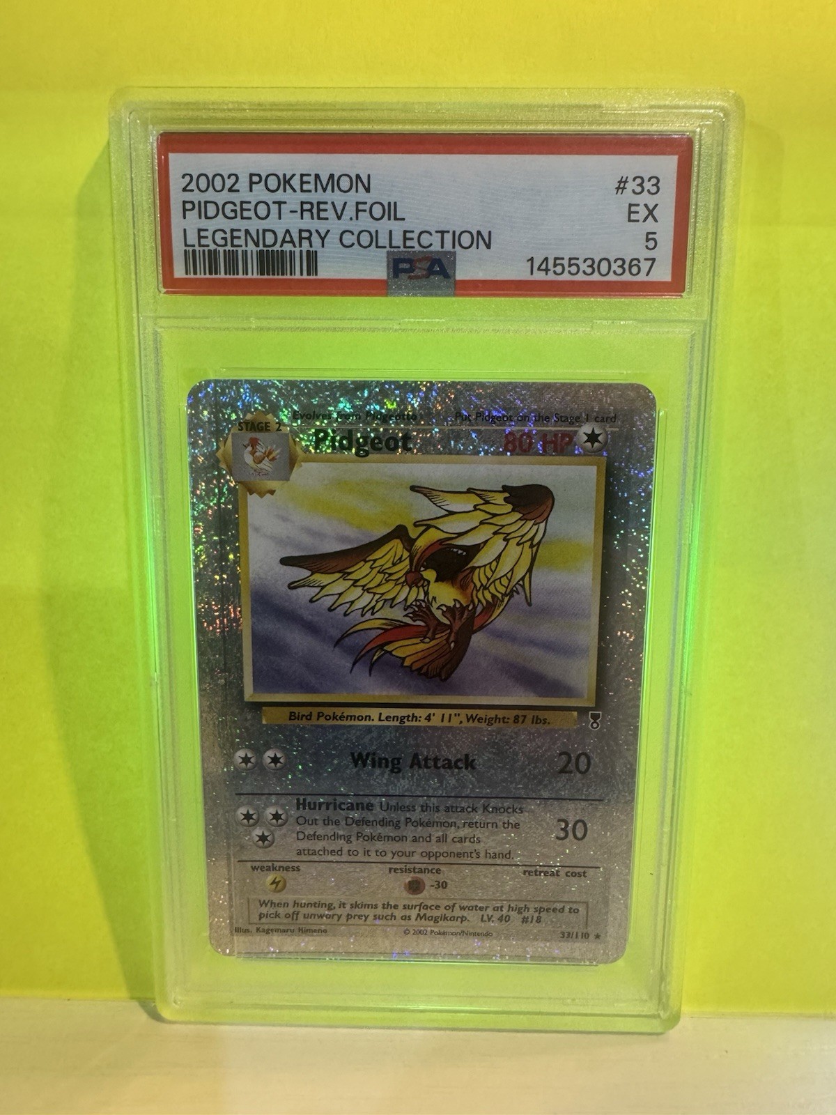 Pidgeot 2002 Legendary Collection Reverse Holo Rare #33 PSA 5 English