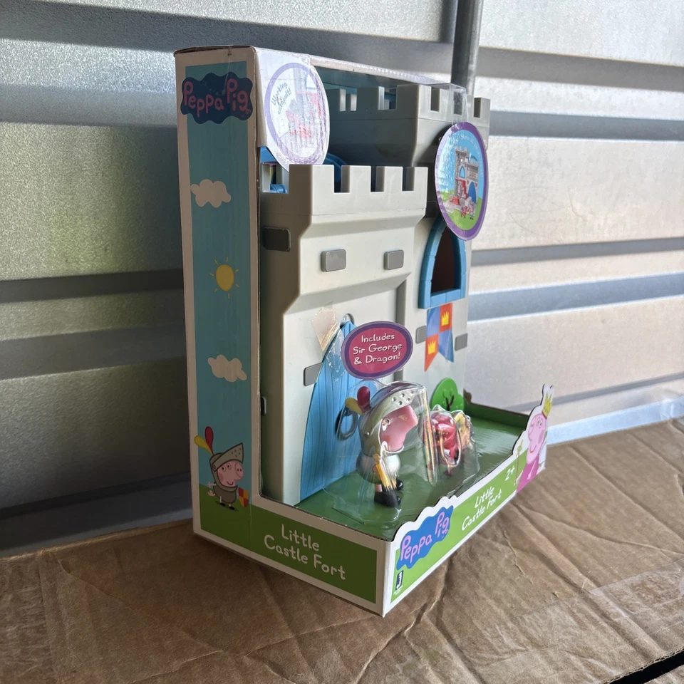Peppa Pig Little Places Castillo Fort George Set Caballero Dragón 99% Completo LEER D Foto 3 de 4