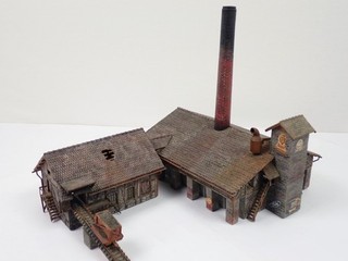 Built Up & Detailed Pola HO Scale No.805 Old Brick Works Building Group