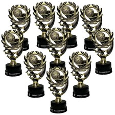 Express Medal 10 Pack 7" Basketball Trophy Awards w/Silicone Wristbands