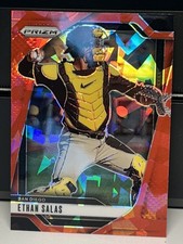 2025 Panini Prizm Ethan Salas #299 Red Cracked Ice Prizm (RC)