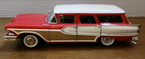Danbury Mint 1958 EDSEL BERMUDA STATION WAGON 6 pasajeros escala 1:24 diecast rojo