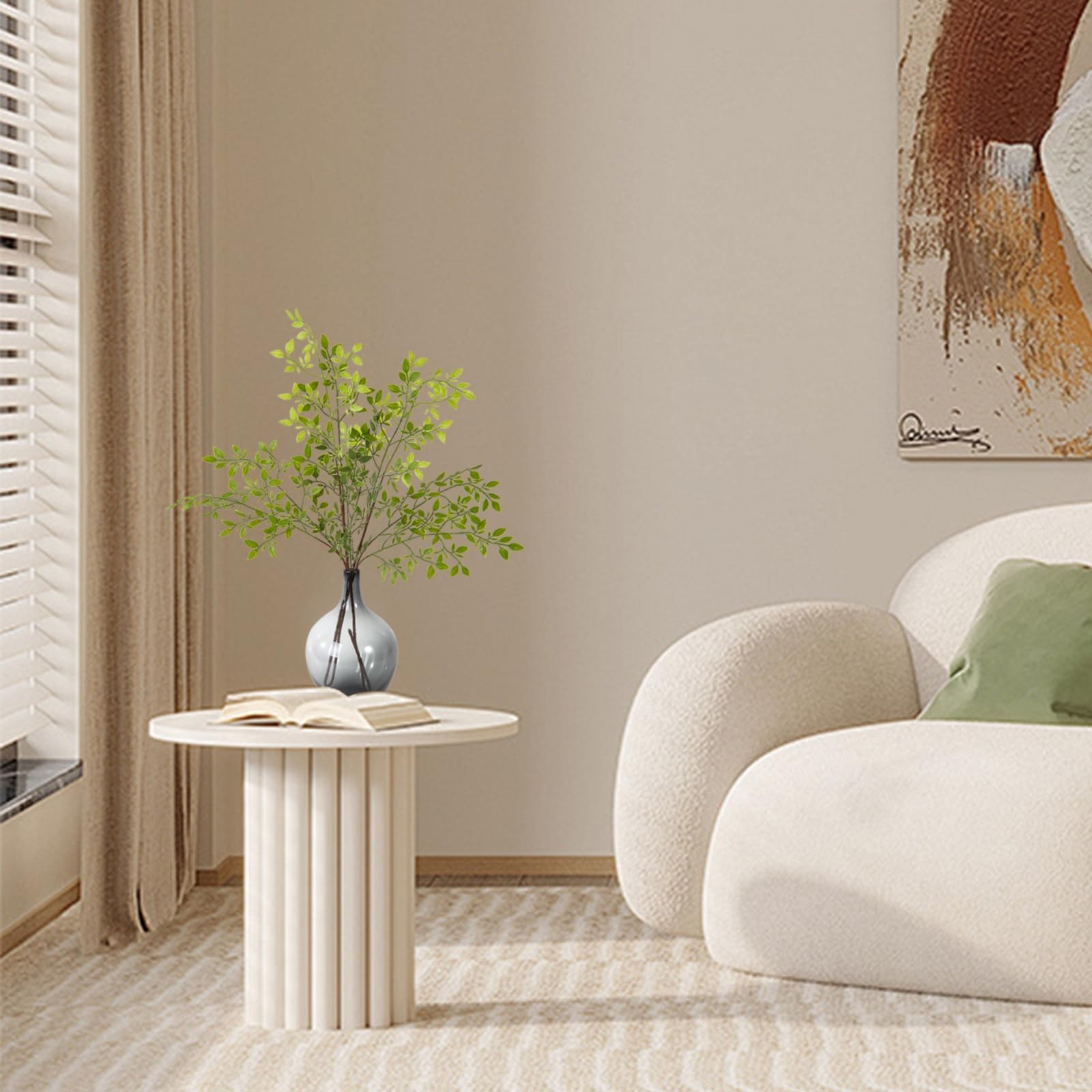 6pcs 36 Inch Artificial Plants Fake Greenery Branches for Vase, Faux Green Na...