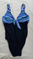 Beach Cabana Multicolor Vintage Women  s One Piece With Plastic Clasp Size Large