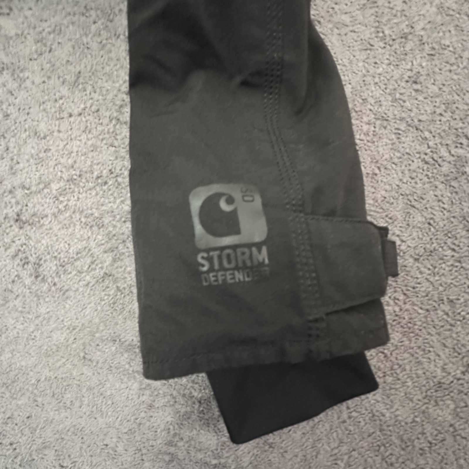 Carhartt Jacket Womens Medium Black Hooded Storm Defender Full-Zip Nylon Rain thumbnail 12