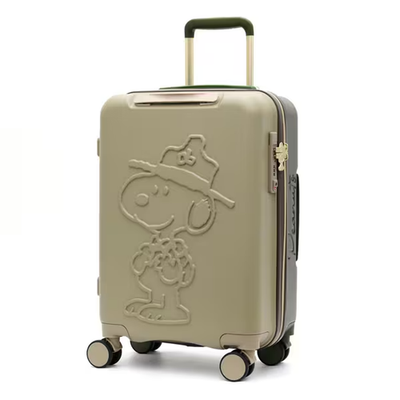 旅行かばん・小分けバッグ Snoppy Suitcase Peanuts Snoopy and Woodstock Carry on Bag Suitcase Size:S 19