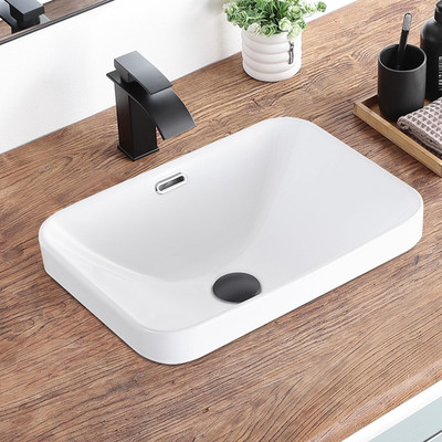 Kdksc Bathroom Vessel Sink 18.2 X 13.3 Small Semi Recessed Bathroom Sink