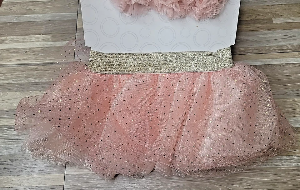 Conjunto Tutú Wonder Nation Bebé Zorro - Falda y Orejas Diadema Rosa NUEVO 0-12 Meses Foto 4 de 4