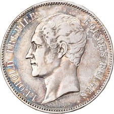 [#907284] Coin, Belgium, Leopold I, 5 Francs, 1853, AU, Silver, KM:2.1