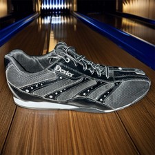 Dexter Heidi Slide-Rite Bowling Shoes Black Mesh / Patent Women Sz 10M