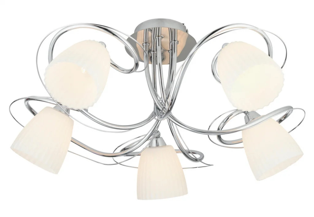 Ceiling Light Silver Leke 5 Chrome Oaks Lighting 6259/5 CH