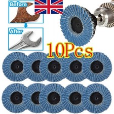 10pcs FLAP GRINDING SANDING DISCS 50mm 2.0" 60 GRIT  TYPE R ROLOC ANGLE WHEEL 0.90 per disc