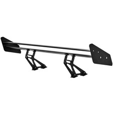 Universal Double Deck Gt Wing Spoiler Adjustable Angle Matte Black Car Aluminum Universal Double Deck Gt Wing Spoiler Adjustable Angle Matte Black Car Aluminum
