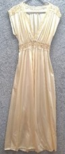 Vintage Olga Nightgown Style 9623 Size Small Nude Lace