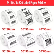 Square Thermal Sticker Labels Self-Adhesive Tag Paper for Phomemo M110 M220 M200