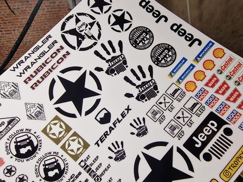 "JEEP" stickers RC Scale 1/10 Stickers decals Decals Crawler 1/10 - Picture 5 of 9