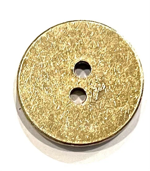 6pcs Gold Round Metal 2 Hole Buttons 18.5mm Calligraphic Crown Coat Of Arms - Image 3 of 4