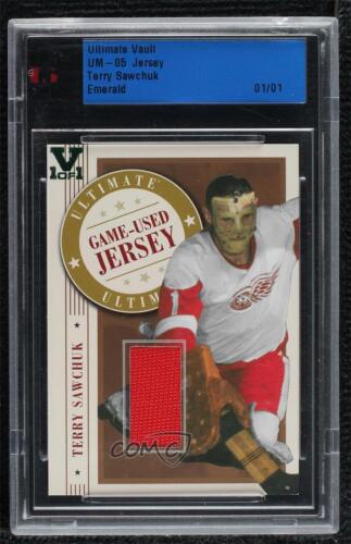 2004 ITG Ultimate Memorabilia 5th Edition Gold Vault Emerald 1/1 Terry Sawchuk - Picture 1 of 3