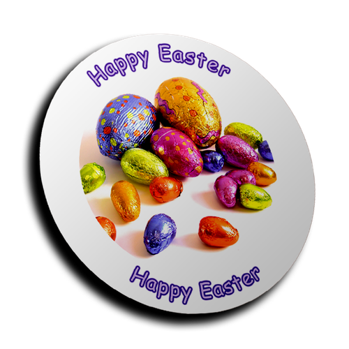 Personalised Easter Eggs Stickers for sweet cones. Fast and free