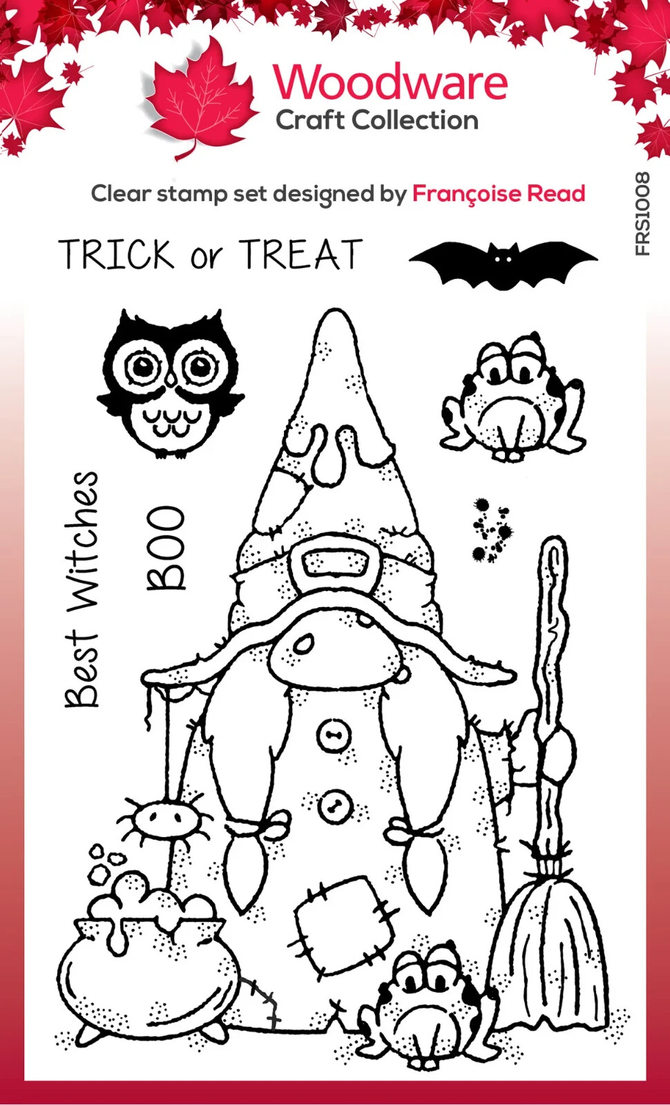 Woodware Clear Stamp Francoise Read 4"" x 6"" Stamps Witchy Woo FRS1008