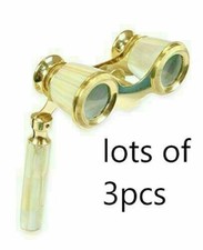 Nautical Brass Binocular mother of pearl Spyglass Binocular Lots of 3 PCs