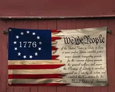 3X5 WE THE PEOPLE BETSY ROSS 1776 CONSTITUTION FLAG BANNER GROMMETS