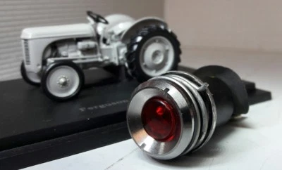Ferguson TE20 TEA TED Red Lucas Ignition Warning Light Chrome Tractor Dash Lamp