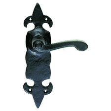 FRONT DOOR LEVER LATCH FLUER BLACK LF5505 DOORHANDLE HANDLE