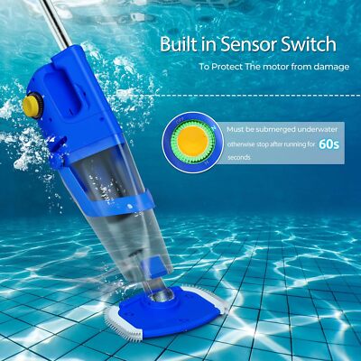 Marcytop 34 GPM Handheld Pool Vacuum, Cordless Rechargeable Pool Cleaner