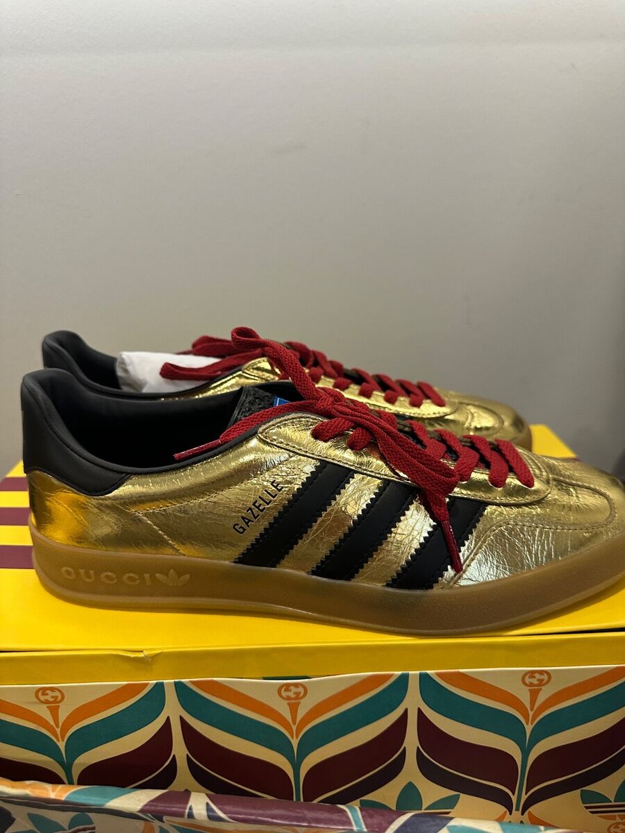 Size 9 - Adidas x Gucci Gazelle Metallic Gold | eBay Size 9 - Adidas x Gucci Gazelle Metallic Gold | eBay