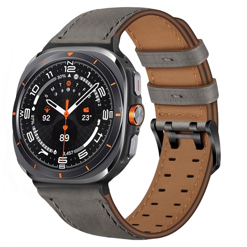 Leather Strap Double Buckle Watch Band 47MM For Samsung Galaxy Watch Ultra NEW - Picture 30 of 43