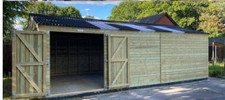 12ft x 24ft Reverse apex roof Timber Garage / Shed Workshop Heavy duty