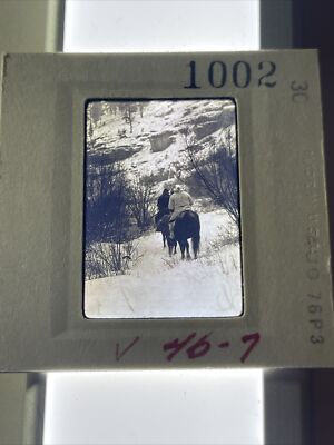 1002 Edward Curtis  Winter Hunters Apsaroke Native American Photo 35mm Art Slide