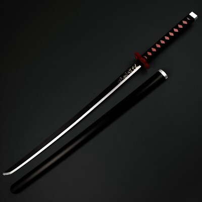 #ad Fantasy Demon Slayer Foam Sword Flame Foam Katana Props Replica for Collection $35.24
