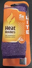 Heat Holders Original Thermal Socks Purple NWT Women  s Size 5-9 Men  s Size 4-8