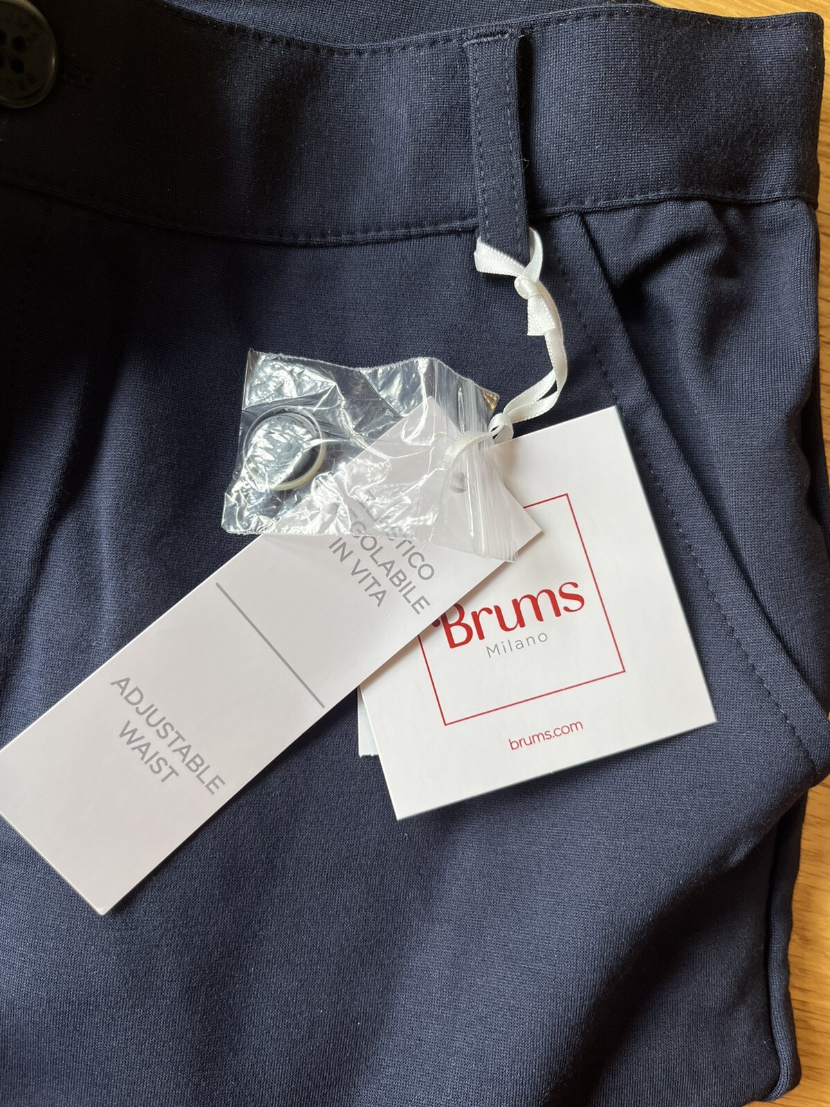 BNWT Smart trousers wedding 12y Navy Blue super soft material adjustable waist image 4