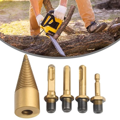 Praktische Holzspaltbohrer kompatibel mit allen Elektrobohrern.