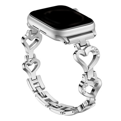 Bling Love Heart iWatch Band Strap for Apple Watch Series  38-49mm