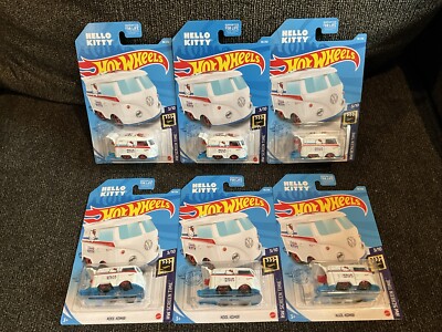 Hot Wheels Kool Kombi Hello Kitty (Lot Of 6)