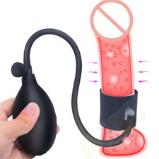 Male Inflatable Penis Pump Penis Extender Sleeve Girth Enhancer Enlarger New