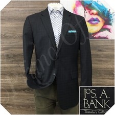 JOS A BANK Mens Blazer Sport Coat Casual Two Button Jacket Size 44L Wool Suit