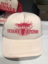 Vintage Desert Storm SnapBack Mesh Trucker Hat VTG 90s Veteran War