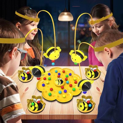 Kids Clumsy Little Bumblebee Board Game Bees Eating Puzzle Beans Toys F1H3
