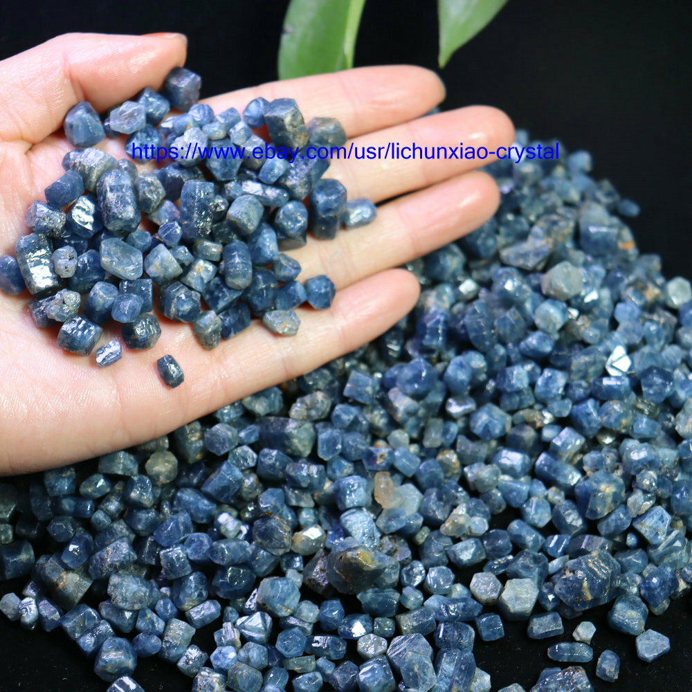 100g Natural Blue Sapphire Blue Corundum Raw Untreated Crystal