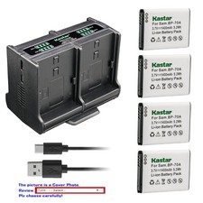 Kastar Battery Quadruple Charger for Samsung TL125, TL205, WB30F, WB31F, WB32F