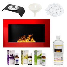 BIO ETHANOL FIREPLACE 650x400 WALL MOUNTED DESIGN ECO FIRE BURNER + ACCESSORIES