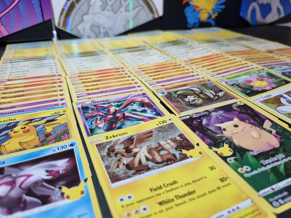 200 Cartas Pokemon Original c/ 05 Brilhante + 1 Ultra Rara V