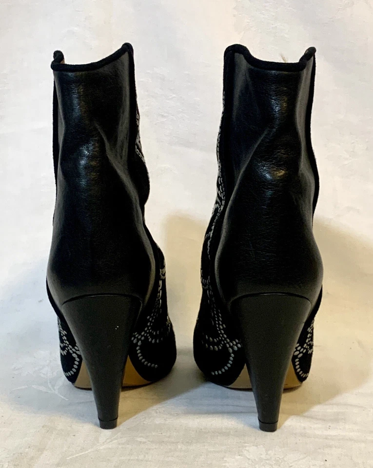 Isabel Marant Leather & Suede Studded Ankle Boots Size 36 /US 6, Retail: $1150 - Image 4 of 4