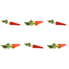 6-Pack Artificial Carrot Orange Plastic Vegetable Carrots Fake Vegetables LOT